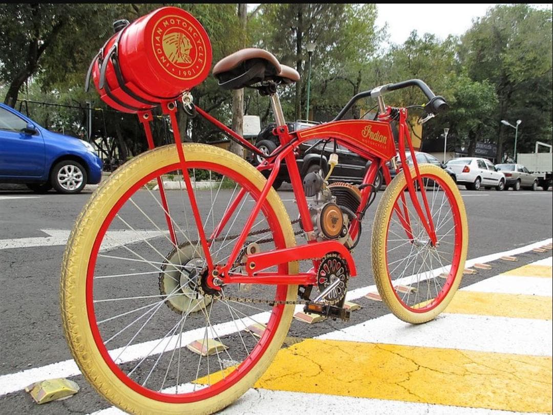 BICIMOTO INDIAN 1901 (REPLICA) NUEVA 80CC RODADA 26 — foto 5