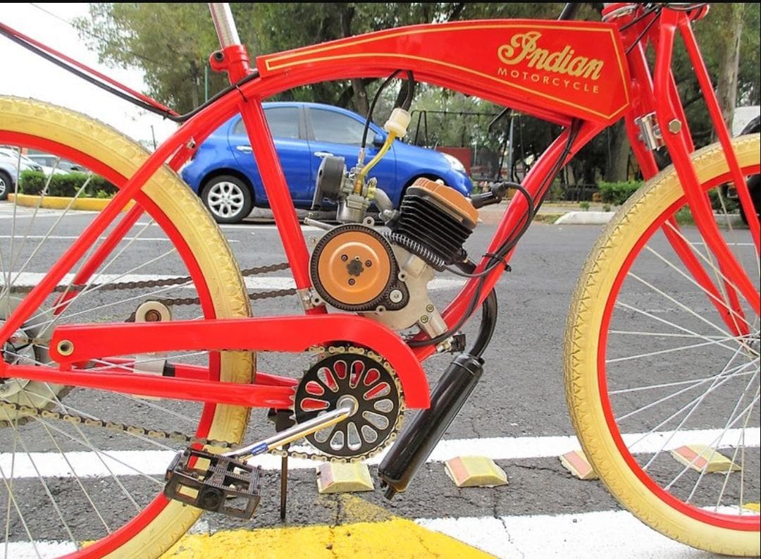 BICIMOTO INDIAN 1901 (REPLICA) NUEVA 80CC RODADA 26 — foto 7